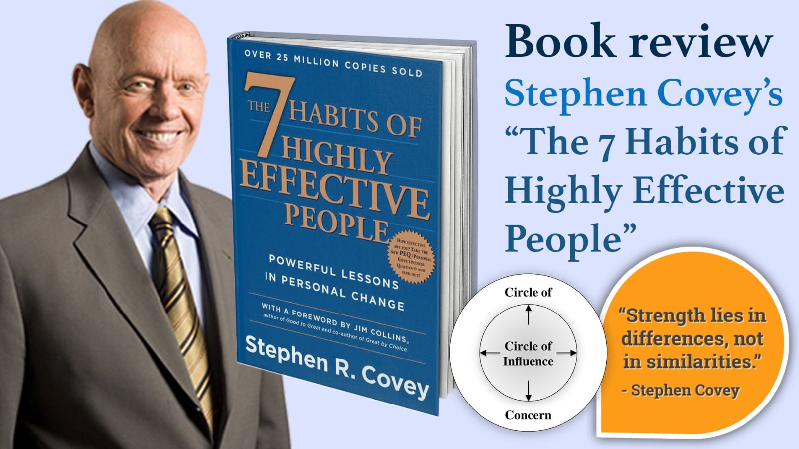 Stephen Covey emphasized the 7 Habits of Highly Effective People