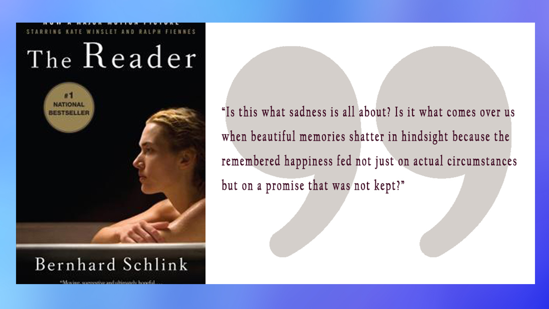 the reader bernhard schlink book review